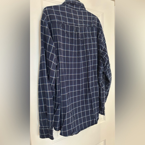 Ralph lauren polo Jean XXL Mens Button Up Long Sleeve Shirt flannel plaid blue - Picture 7 of 7
